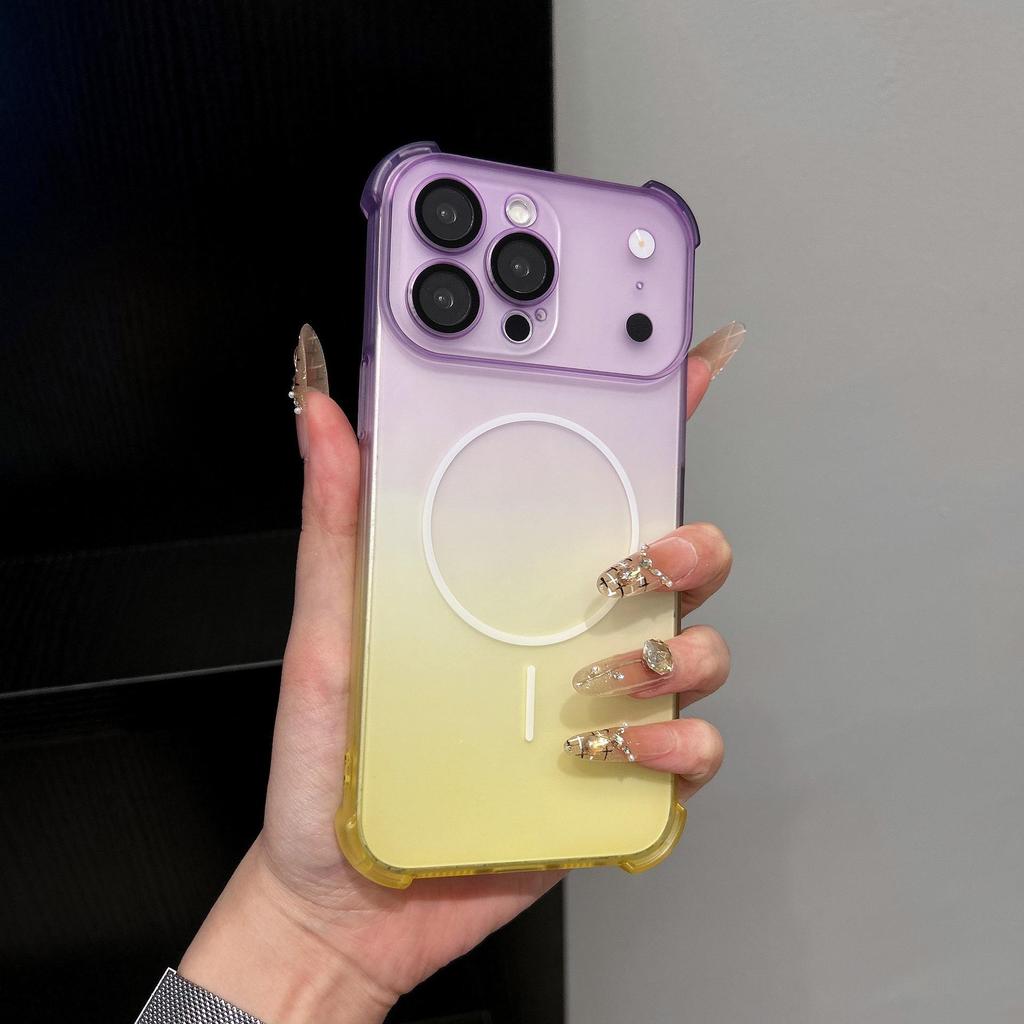 iPhone 17 Pro Max Gradient Anti-Drop Case with Magnetic Suction and Precise Cutouts for Models 13/14