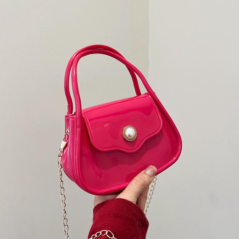 

Изысканная детская желейная сумочка - Универсальная летняя цепочка кроссбоди красный