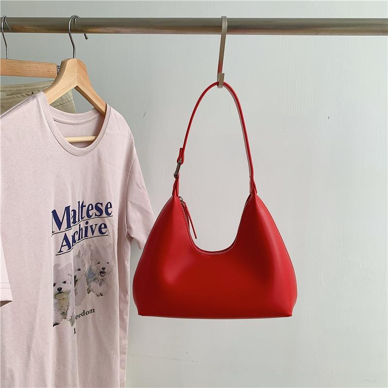 

New Vintage Underarm Bag - Casual Shoulder Handbag for Women Minimalist Retro Purse & Stylish Daily Accessory червоний