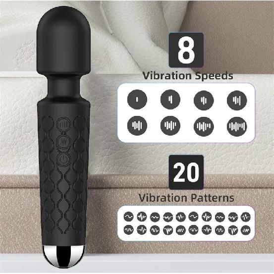 20 Speeds Powerful AV Vibrator for Women Nipple G spot Clitoris Stimulator Wand Stick Dildo Female Masturbator Adult Sex Toys