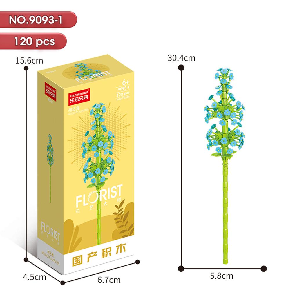 Hot Creative Small Building Block Flower Art Classic Brick Mini Potted Plant Gift For Girls Desk Decoration Simple Assembly Toys