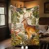 1pc Medieval cats and deer blanket, al season lightweigh Poster blanket home office outdoor nap multifunc Poster blanketional blanket