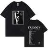 Camiseta de Música del Álbum Trilogy de The Weeknd Moda Masculina Camiseta Unisex Casual Estética Camiseta de Manga Corta Streetwear