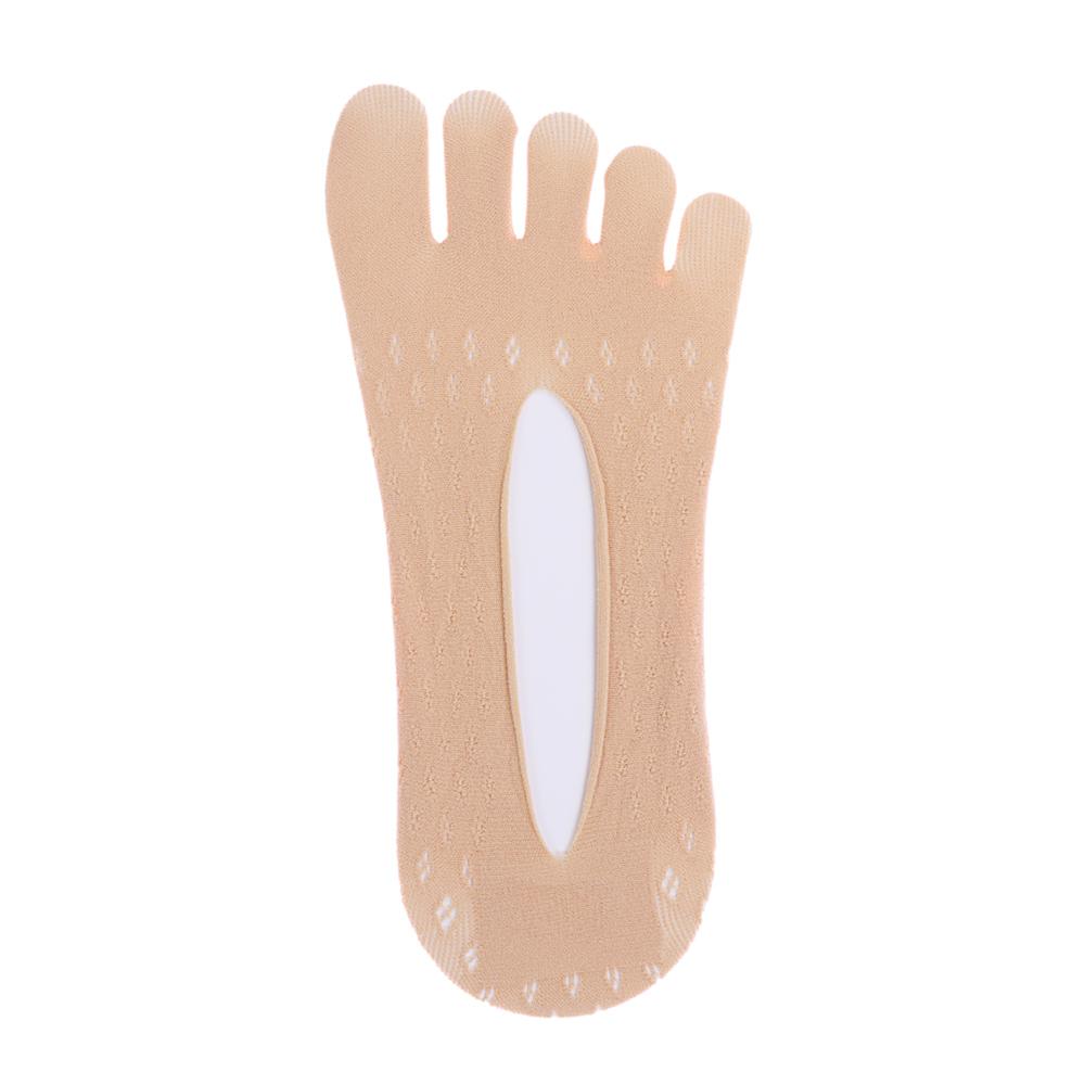 

Тапочки Летние Невидимые Низкие Носки до Щиколотки Противоскользящая Подкладка Носок с Пятью Пальцами телесный