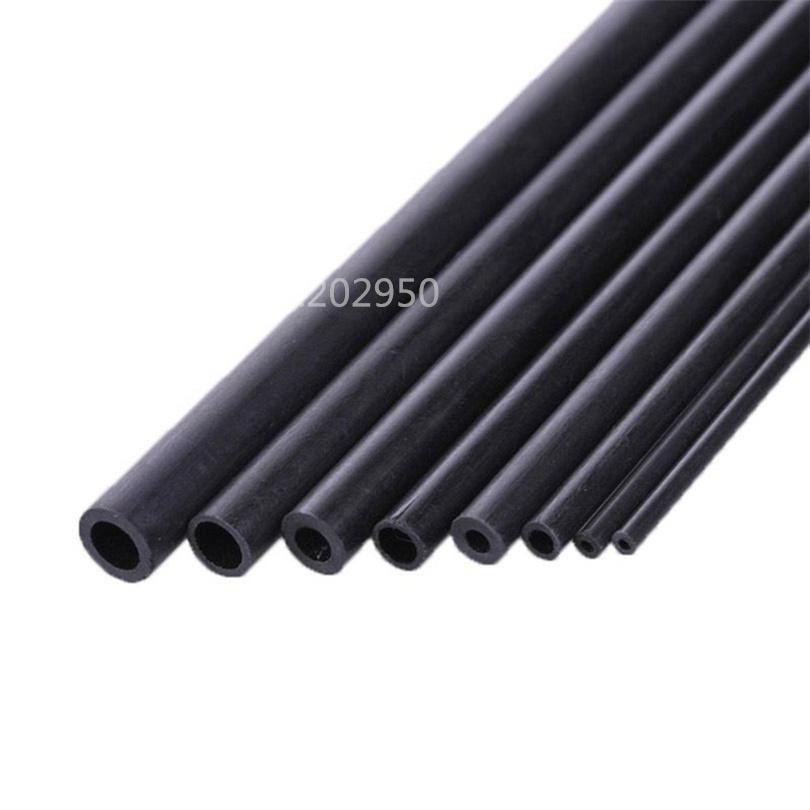 8 unidades/lote Nuevo Tubo de Fibra de Carbono 3K 2mm/3mm/4mm/5mm/6MM/7MM/8MM/10MM para Cuadricóptero Multicóptero (500 mm)