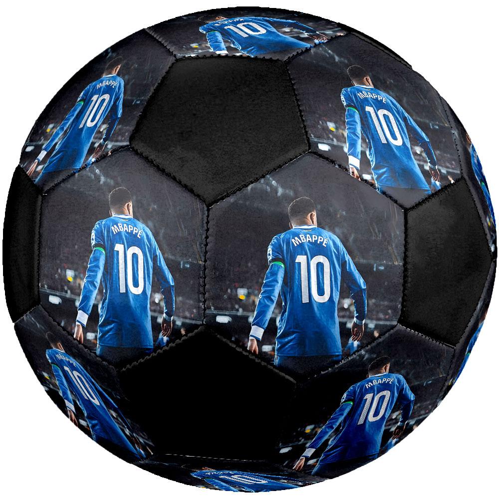 Mbappe10 Size 5 Soccer Ball, Machine-Stitched PVC, Durable & High Bounce, All Ages Fit, Fan Merchandise, Matches & Outdoor Use.