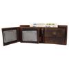 Portefeuille - AKZENT - format horizontal - cuir véritable - RFID - 6 fentes cartes