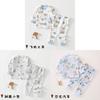 Childrens Cotton Pajama Set With Animal Prints For Newborns And Infants
