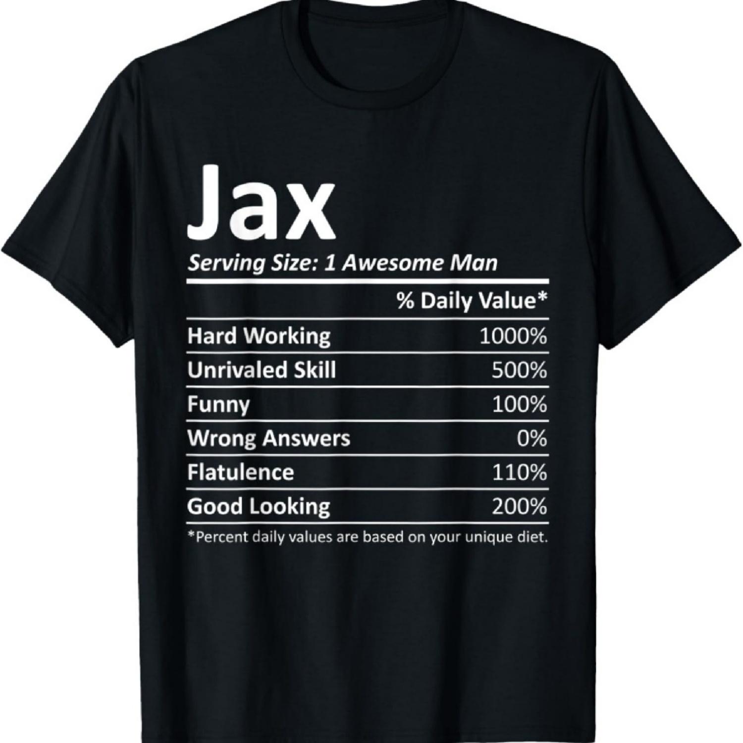 JAX Nutrition Смешная футболка на день рождения с персонализированным именем. Идея подарка. S