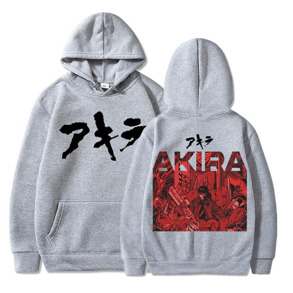 Japanese Anime Akira Science Fiction Movie Hoodie Shotaro Kaneda Fashion Vintage Manga Sweatshirt Loose Men's