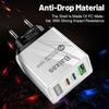 58W Dual Fast Charger with 2PD & QC3.0 for EU/US/UK