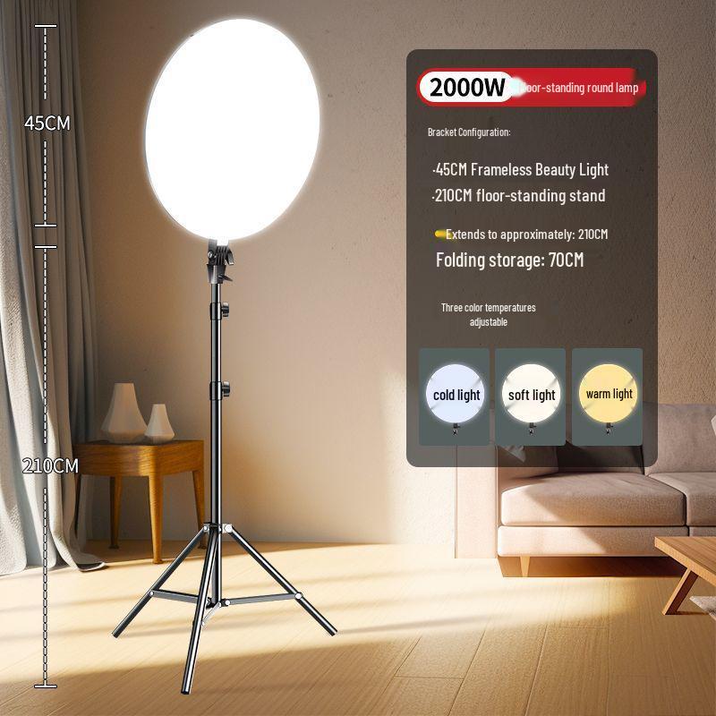 Full Screen Shadowless LED Beauty Studio Key Light for Professional Live Streaming