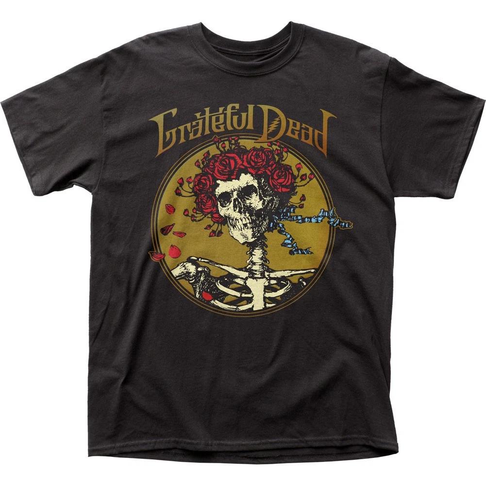 Grateful Dead Grateful Skull Mens T Shirt Music Classic Band Tee New Black S