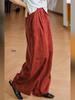 2026 New Stylish Banana Leg Linen Pants: Elastic Waist, Loose, Flattering Wide Legs