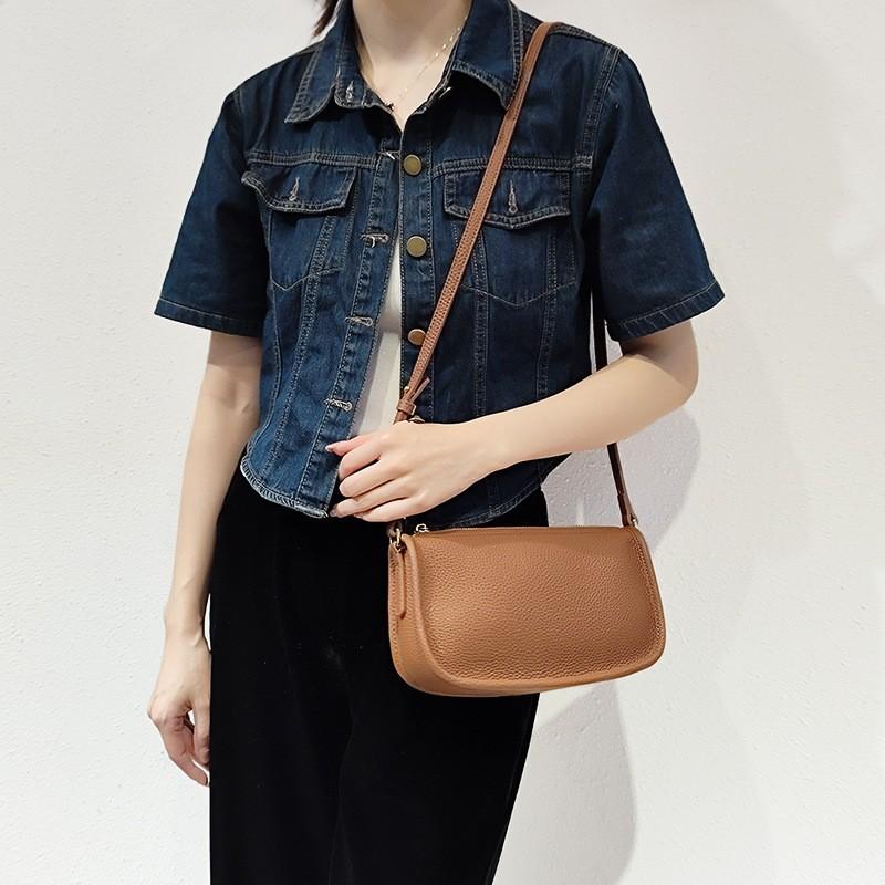 Simple Style Dumpling Bag Women's Leather Bag Fashion Trend Messenger Bag Commuter Shoulder Bag