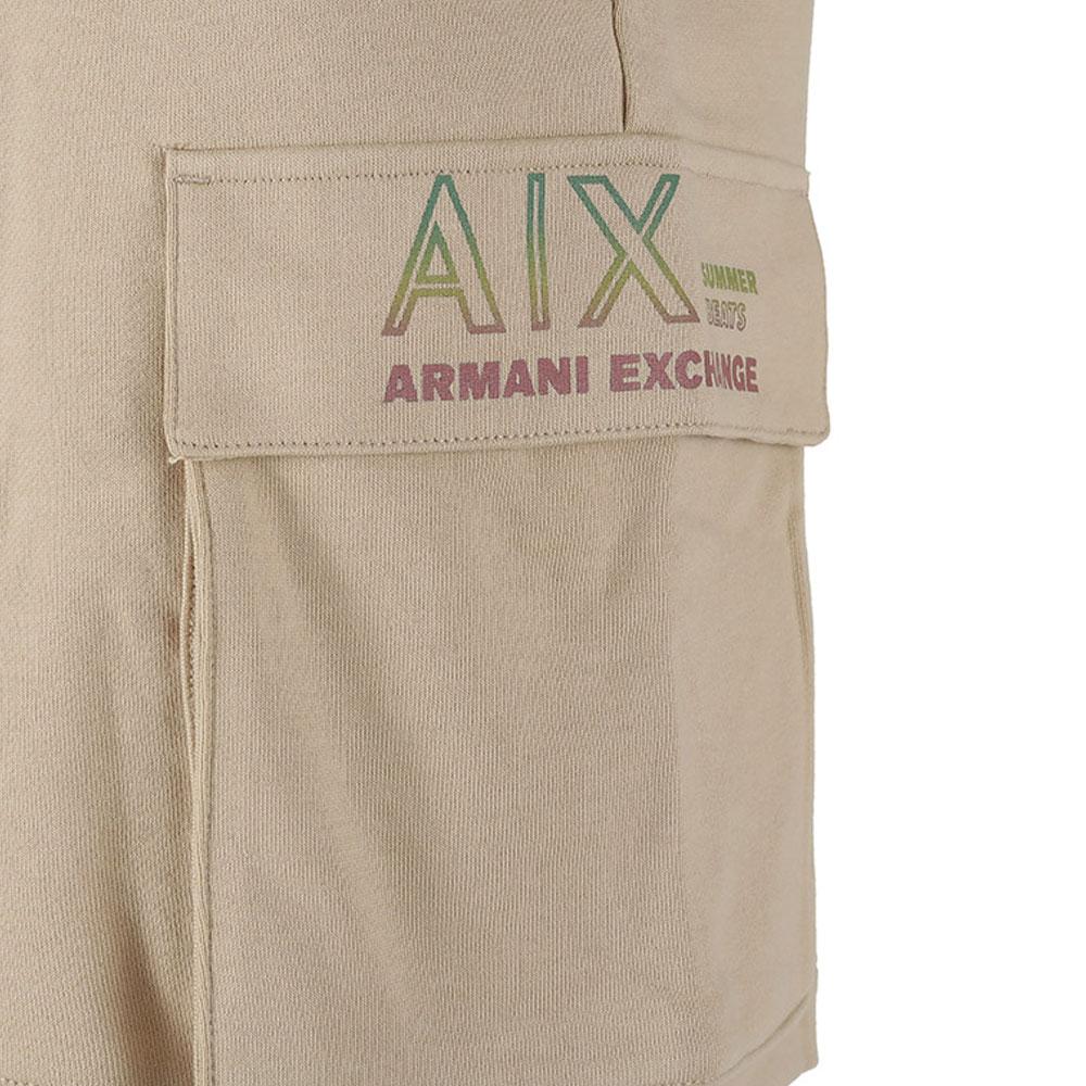 Armani Exchange SS23 Letter Logo Print Casual Shorts Men shorts Beige 3RZSJA-ZJ7KZ-1785
