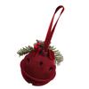 Nordic Flocked Bells Christmas Ornament Christmas Ball Hanging Pendant Christmas Tree Decorations for Home Decoration