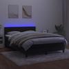 Maison Exclusive - Sommier à lattes de lit avec matelas et LED Noir 140x190 cm