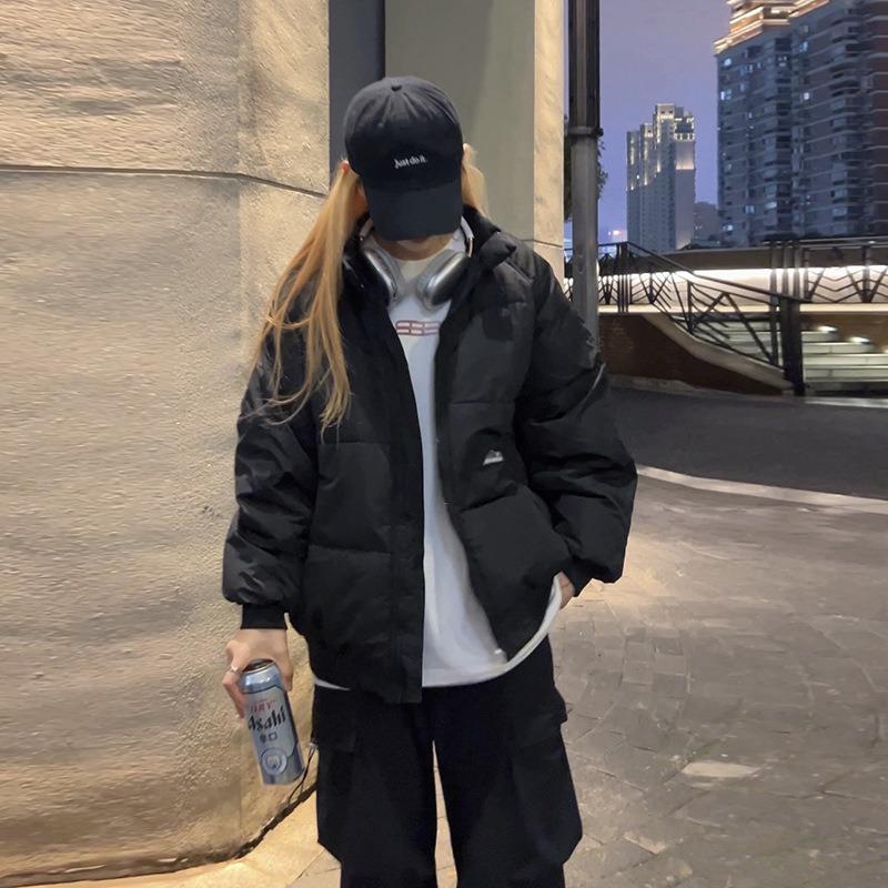 Casual down cotton-padded clothes women's winter new stand-up neck cotton-padded jacket loose and thin short cotton-padded jacket