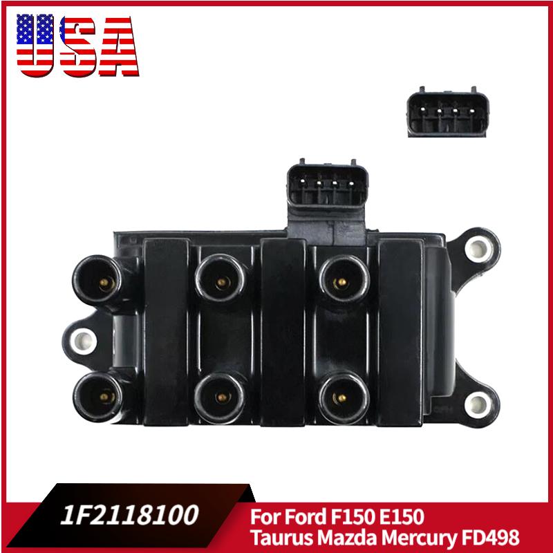 Ignition Coil and Spark plug and Wires For Ford F150 E150 Taurus For Mazda Mercury FD498 1F2118100 United States