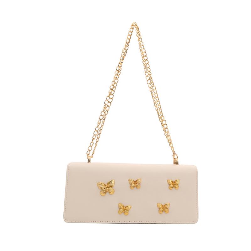 2024 Trendy Mori Style Studded Butterfly Baguette Crossbody Bag for Women