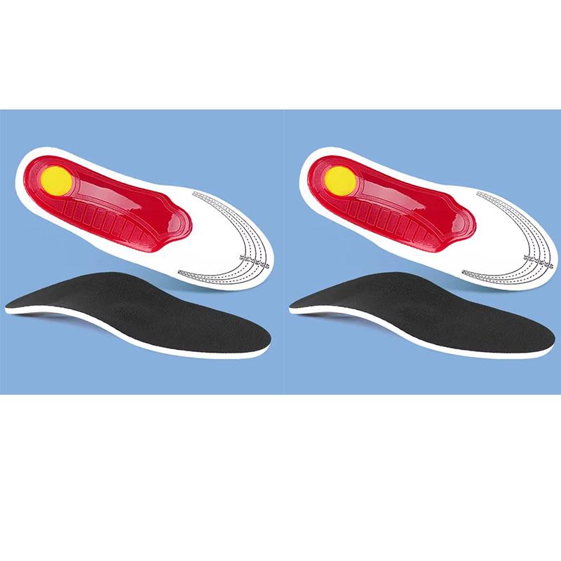 1-6 Paren Ortic Inlegzolen Hoge Voetboog Ondersteuning Platvoet Orthopedische Inlegzolen Voor Voeten Drukverlichting Plantaire Fasciitis Pijnverlichting L red
