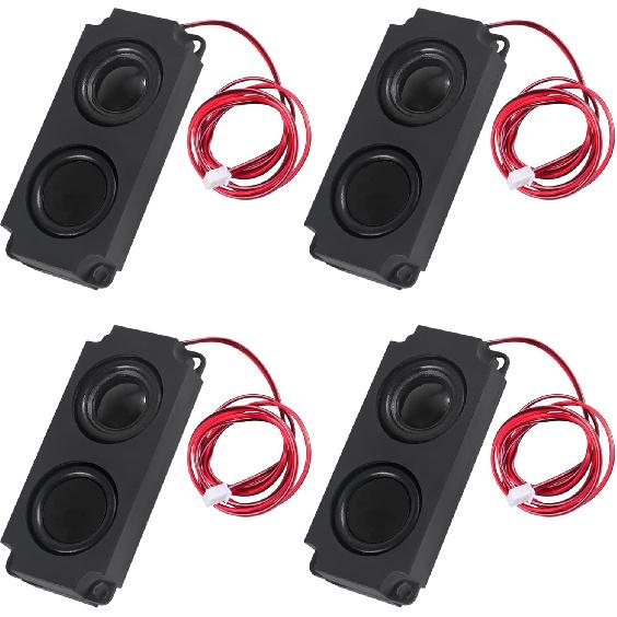 4pcs Speaker 5 Watt 8 Ohm Double Cavity Mini Speaker Full-Range Cavity Advertising Machine Small Speaker 3.3V 5V with JST-PH2.5mm-2 pin Interface for