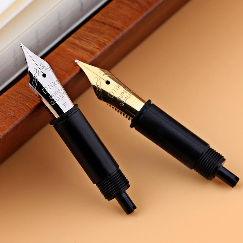 Fountain Pen Nib Set: EF, F, Small Oblique, Stainless Steel, Iridium Gold Replacement Nibs