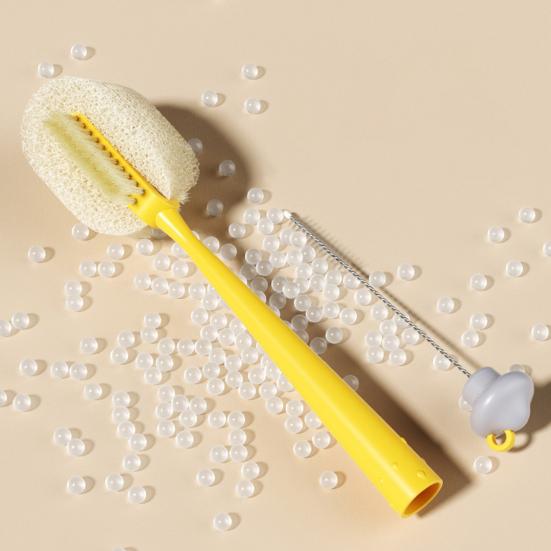 3 In 1 Cup Cleaning Brush Honeycomb Sponge Long Handle Design Water Cup Scrubber Stain-resistant Cup Cleaning Kit