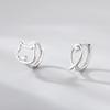 Asymmetrical Cat Fish Design Niche Earrings, High-End Trendy Ear Cuff Gift for Women Birthday