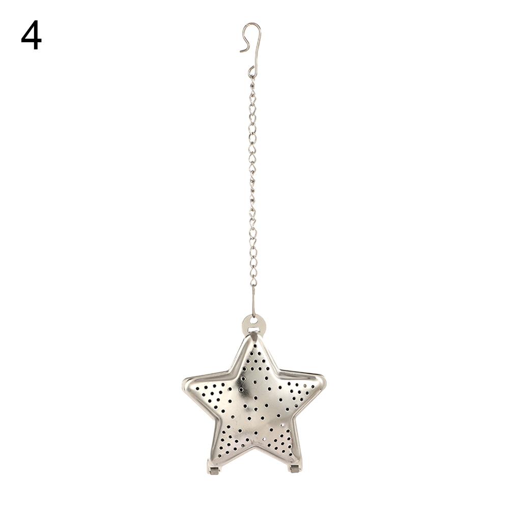 Teapot/Star/Heart Shape Tea Strainer Stainless Steel Tea Infuser with Chain Herbal Spice Filter Diffuser Kitchen Gadget Teaware