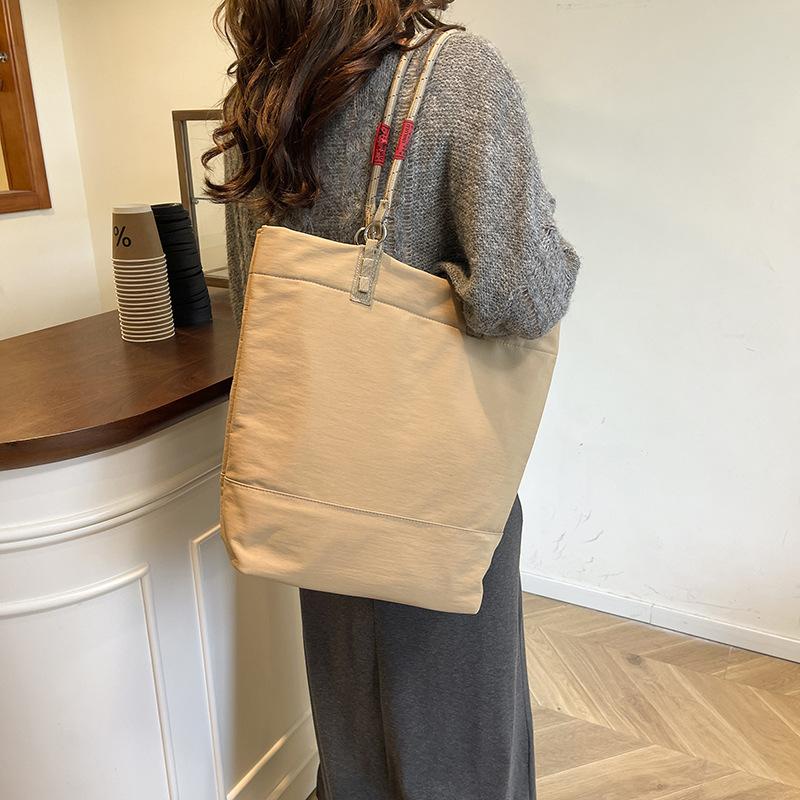 Outdoor Sports Shoulder Bag, Women's New Style, Colorful Rope Design, Large Capacity Tote Bag, Waterproof Nylon Cloth Backpack