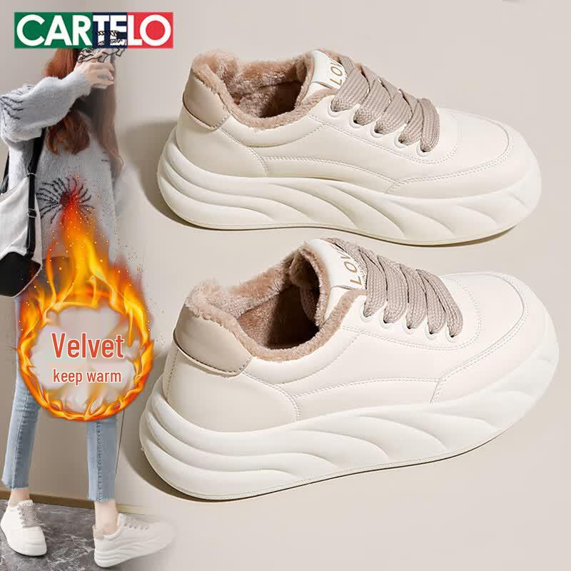 Cartelo Women s Winter Plush Casual Board Shoes 36