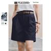 Peacebird Women's High-Waist Wide-Leg Denim Shorts