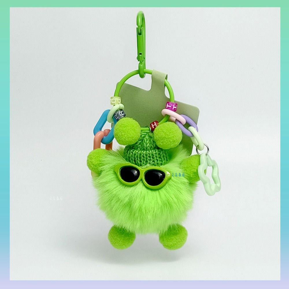 Cute Gifts Lovers Elf Rex Rabbit Hair Fashion Diy Couples Keychain Kawaii Phone Lanyard