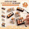 Keyboard Stress Relief Clicker 2/3/4/9 Keys Cat Fidget Keychain Anti-stress Toy Pendant  Bag Charms