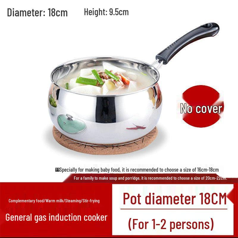 316 Extra Thick Stainless Steel Non-Stick Infant Milk and Food Saucepan