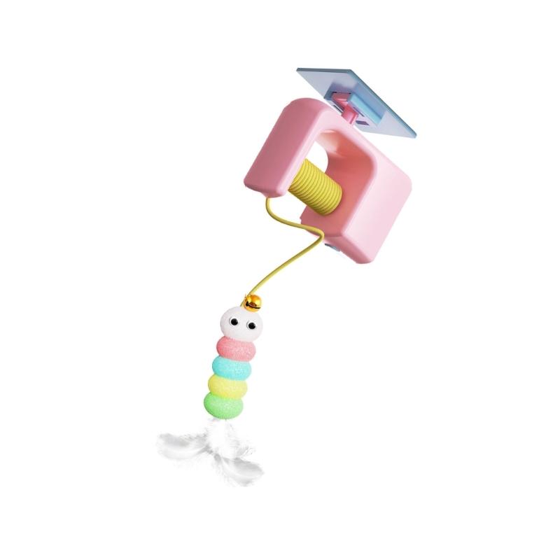 Brinquedo Elétrico para Gatos Balançante com Guizos Pena Característica Design Suspenso Tempos de Brincar