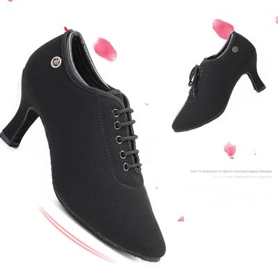 Women Standard Ballroom Dance Shoes Oxford Cloth Outsole Practice Competition Modern Dancing Shoe Dance