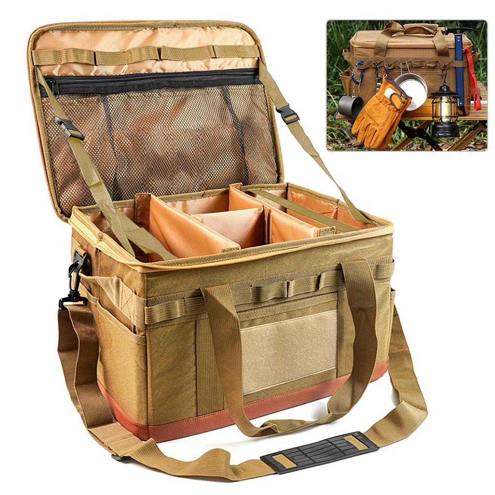 Outdoor Camping Gas Tank Storage Bag Large Capacity Ground Nail Tool Bag Travel Gas Canister Picnic Cookware Utensils Kit Bag