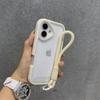 Shining Bling Diamond Transparent Phone Case For iPhone 16 16E 15 14 13 12 11 Pro Max 16Plus 16Pro With Wristband Lanyard Cover