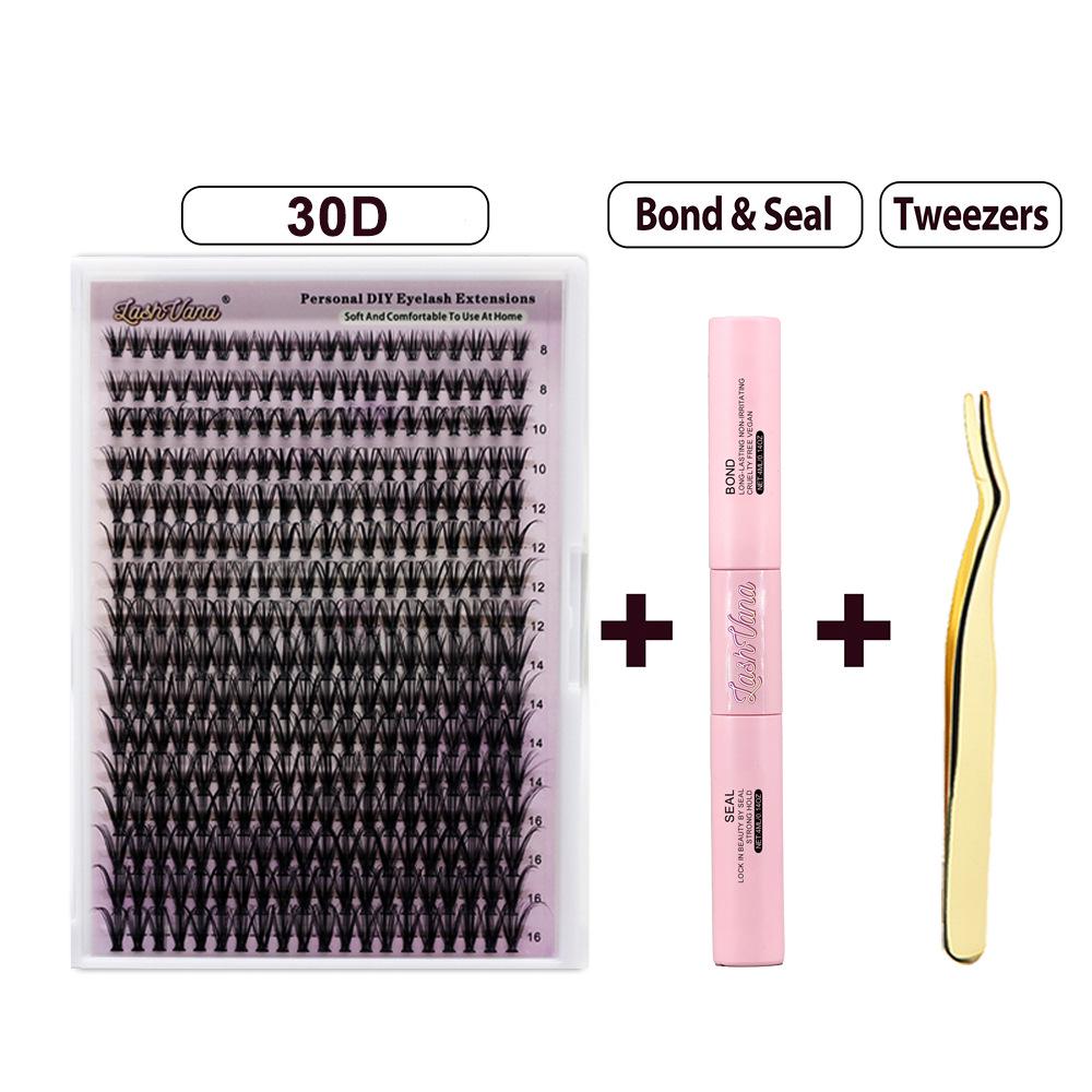 DIY Lash Extension Kit: European & American Cluster False Eyelashes & Tools