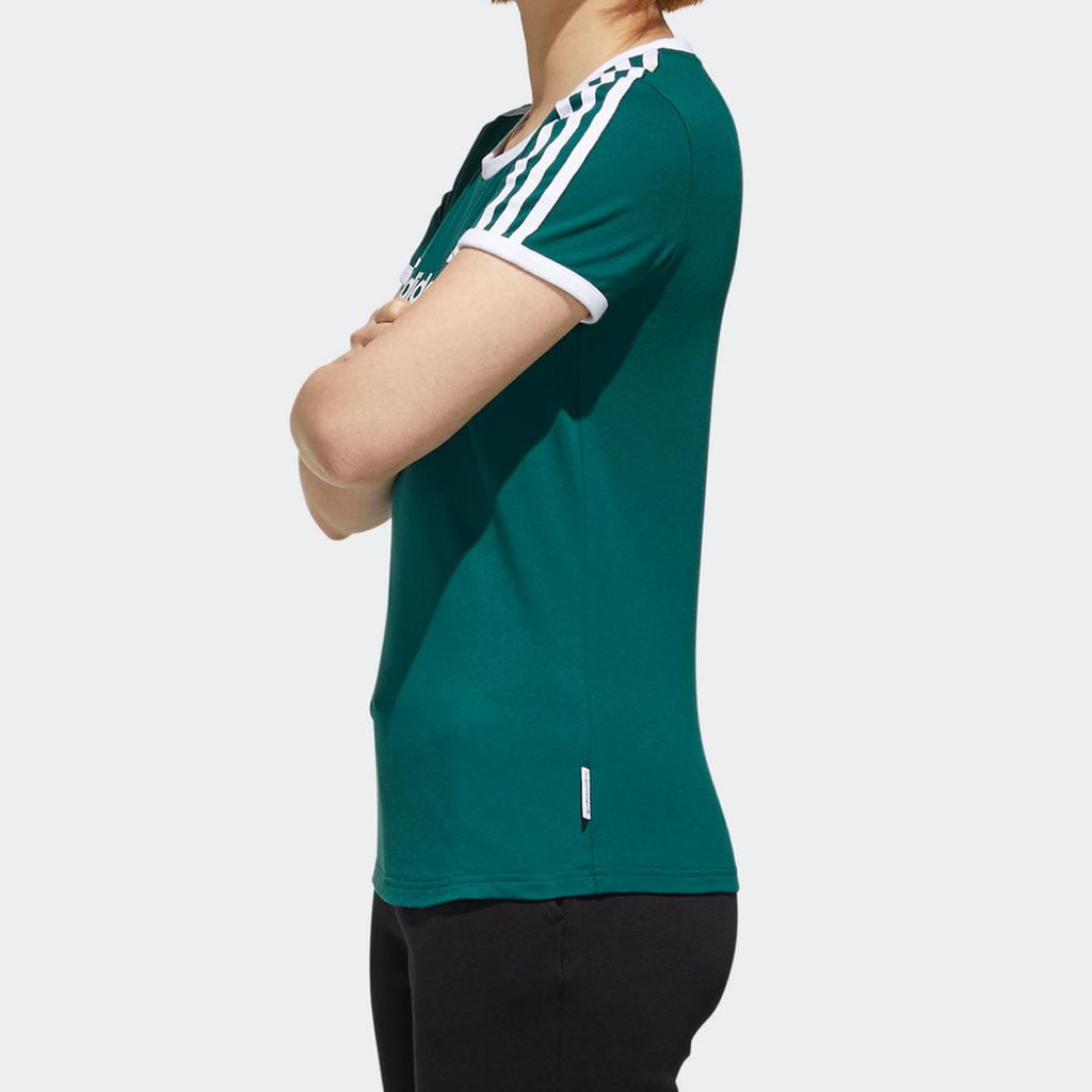 Adidas Moisture Wicking Round Neck Short Sleeve T-Shirt Women Tops Green GP5903