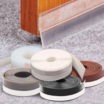 Joint de porte et de fenêtre adhésif en caoutchouc Coupe-vent Chaleur Bande d'étanchéité de bas de porte Insonorisation Anti-insectes Bande d'étanchéité en silicone