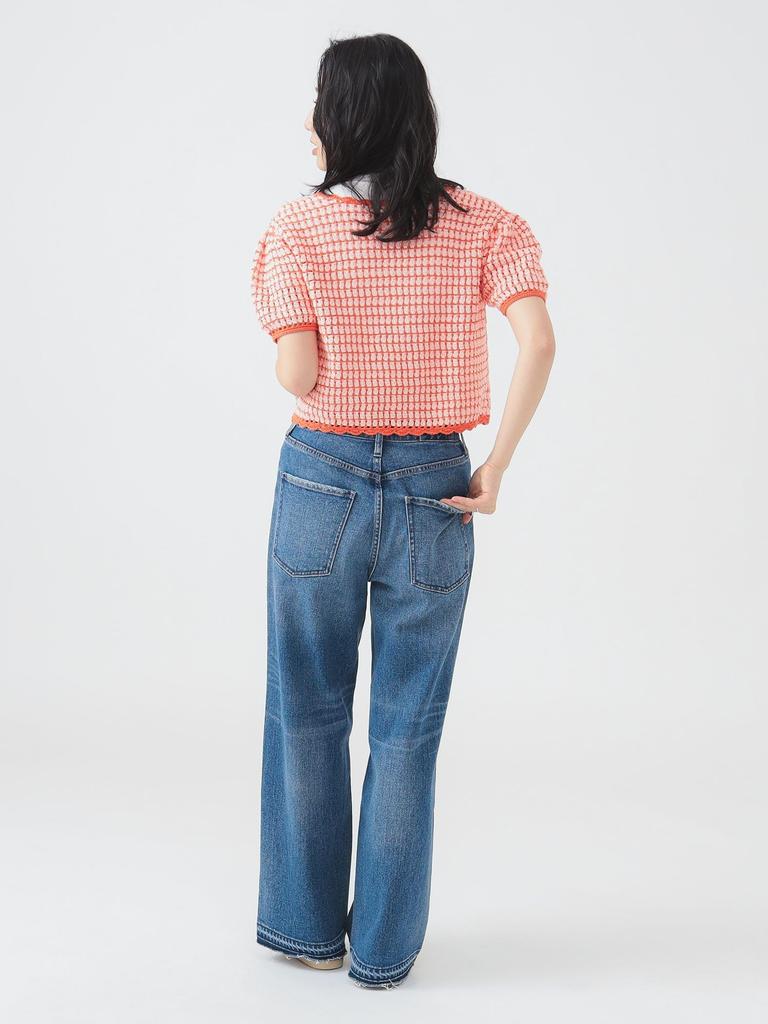 B:MING LIFE STORE by BEAMS S/S Knitwear/Knit Vest [Special Order] LOGAN Knitting Mills Crochet Cardigan, Women's, Pink, One Size