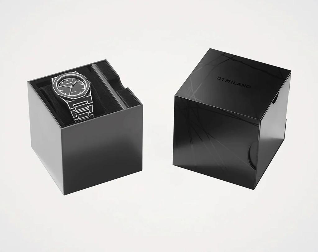 D1 Milano Men's PCBJ33 Polycarbonate Watch Black Sketch 40.5mm