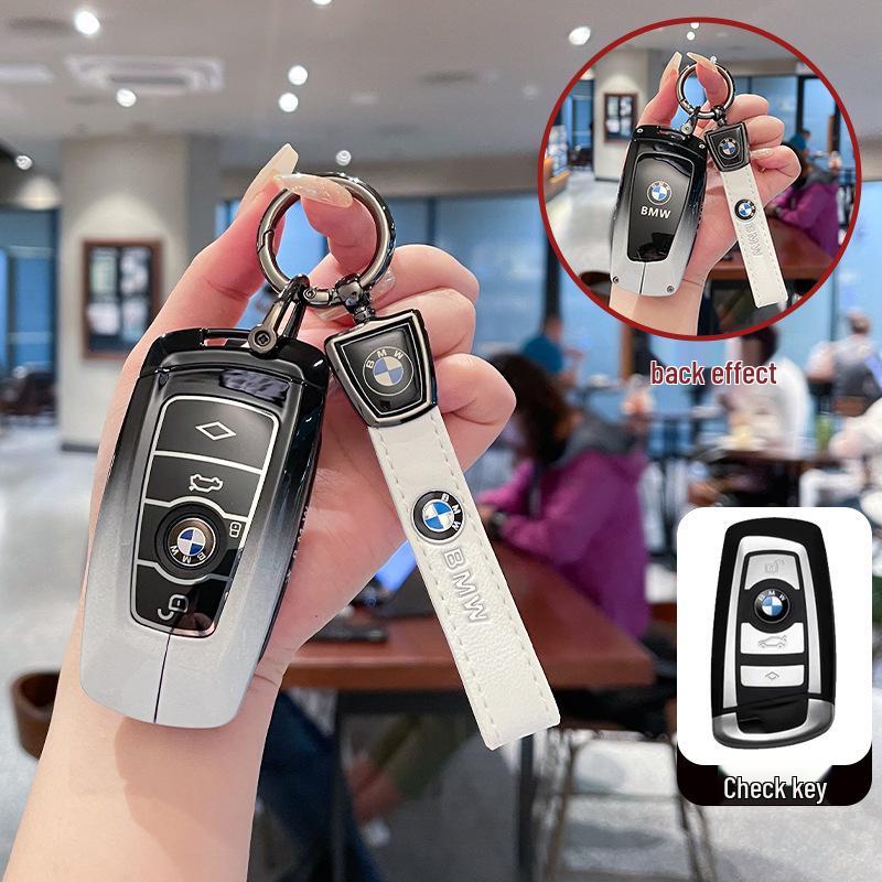 Compatible Key Shell for BMW 1, 3, 5, 7 Series, X1, X2, X3, X5, iX3, and i3 Models, plus Metal 530 and 325Li Buckles.