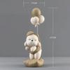 Home Decor Creative Dog Bear Sculptures Balloon Puppy Statues Home Decorative Ornament Figurine For TV Cabinet Living Room Decor