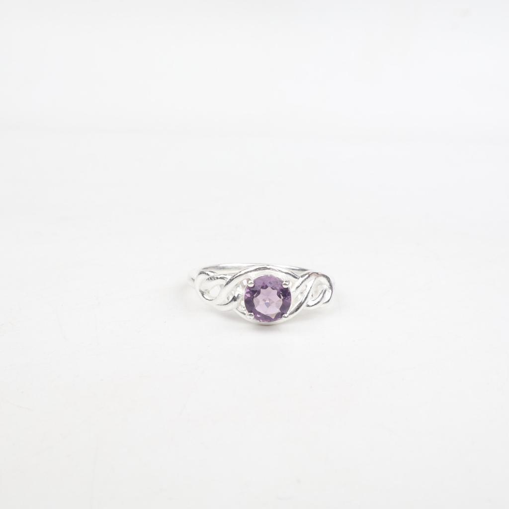Natural Amethyst Gemstone 925 Sterling Silver Jewelry Handmade Ring Gift For Mom CZR-6-7