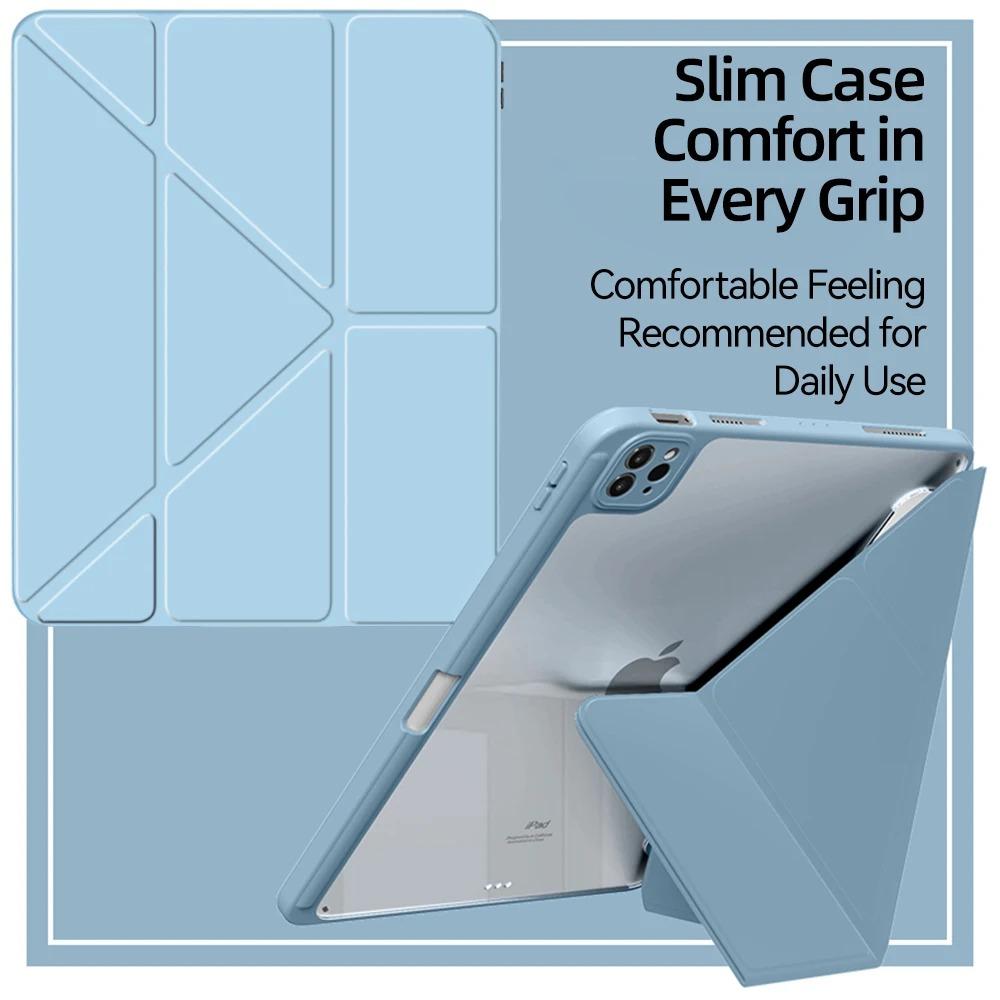 For 2025 iPad Air 11 Case iPad 10th Generation 11th A16 9th Cover Gen iPad Pro11 4 5 10.9in 12.9 M2 M3 M4 Pencil Holder Case